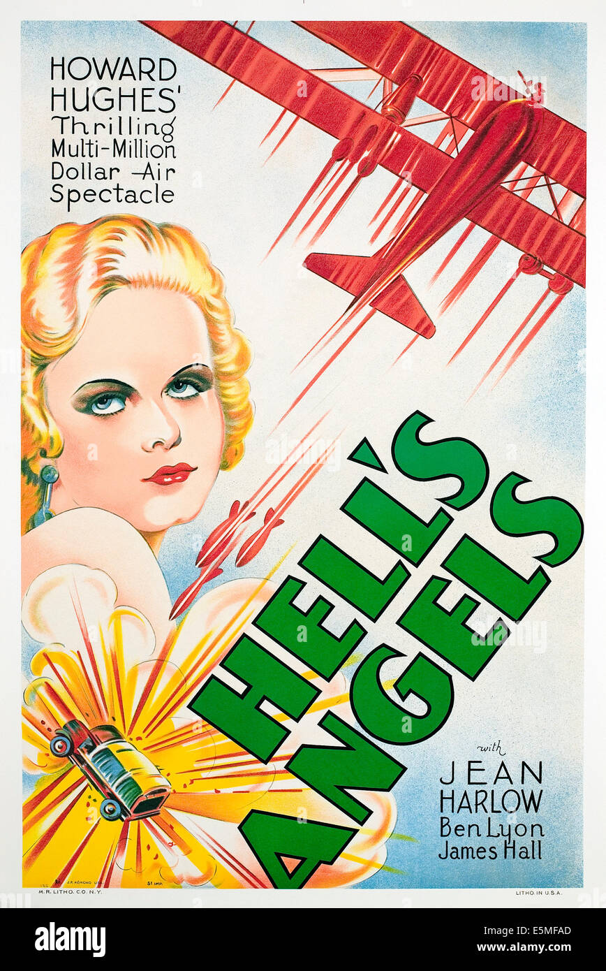 HELL'S ANGELS, Jean Harlow, 1930. Foto Stock