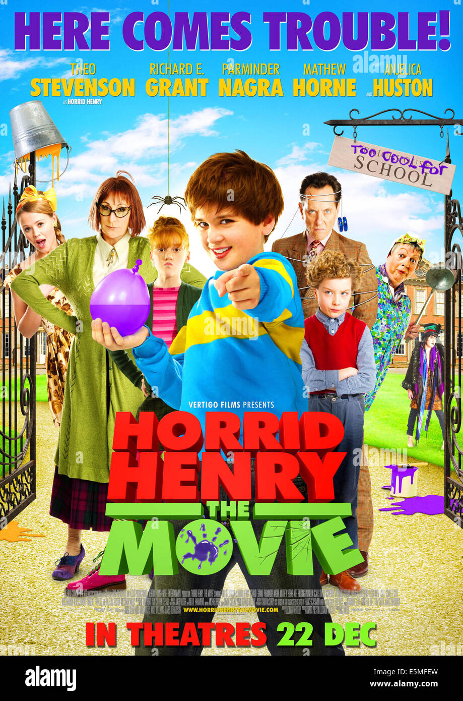Orride HENRY: il filmato, noi locandina, da sinistra: Kimberley Walsh, Anjelica Huston, Scarlett Stitt, Theo Stevenson, Richard E. Foto Stock