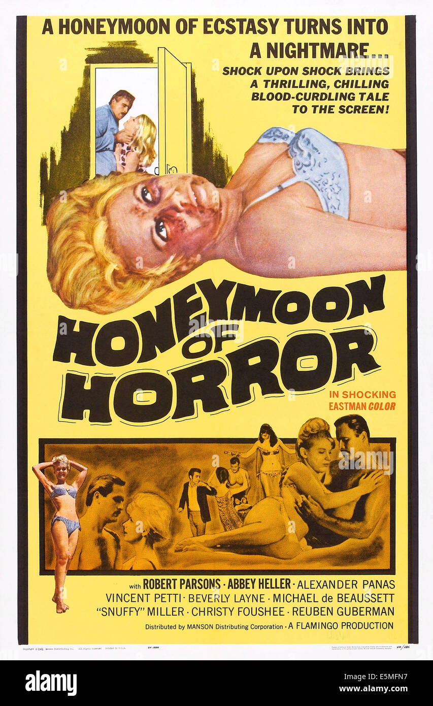 Luna di Miele di orrore, noi locandina, 1964 Foto Stock