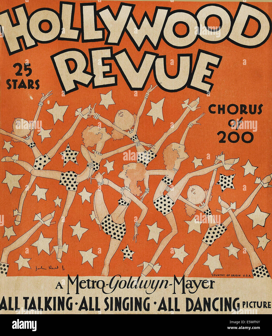 HOLLYWOOD REVUE 1929, finestra scheda, 1929 Foto Stock