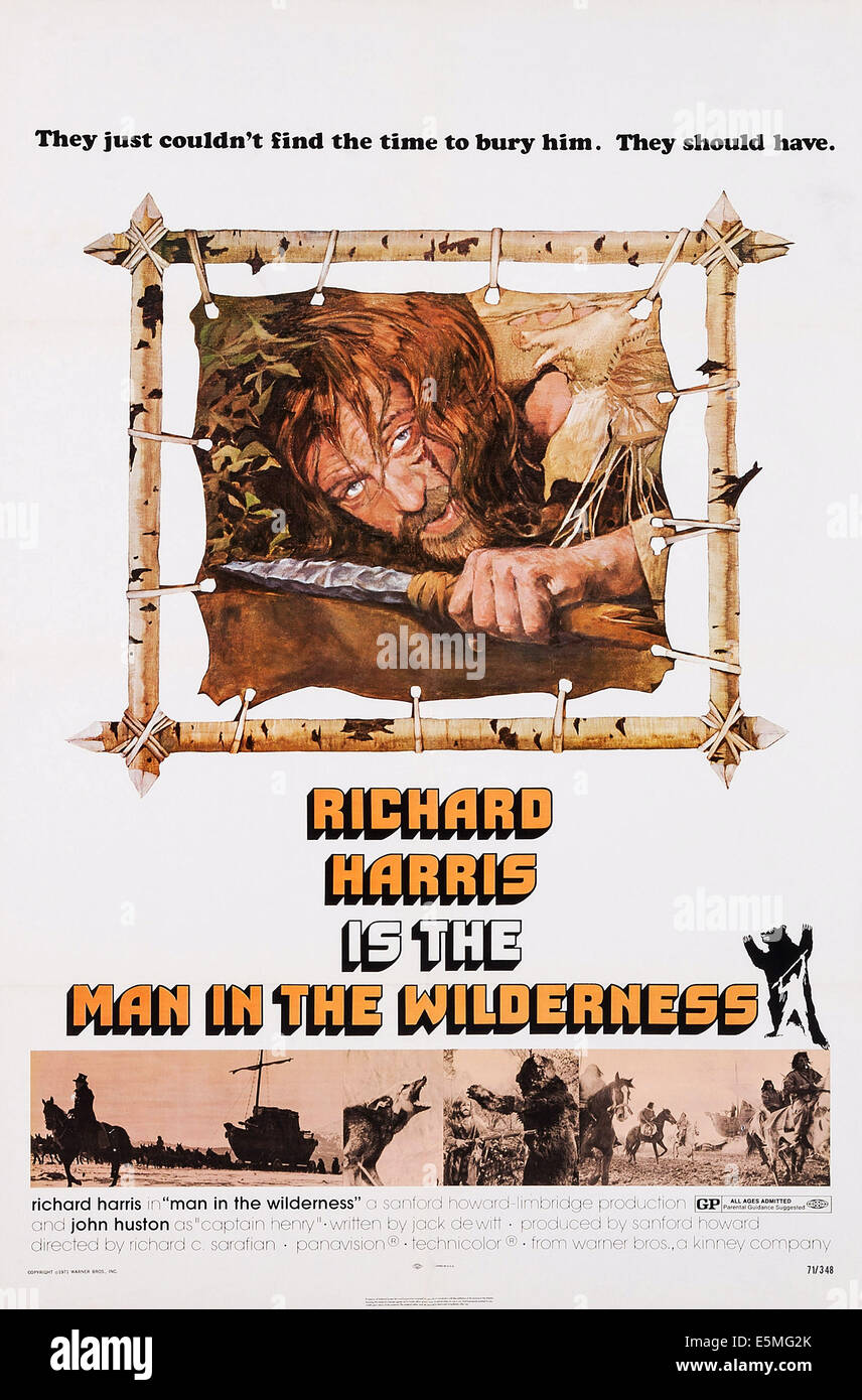 L'uomo nel deserto, noi poster art, Richard Harris, 1971 Foto Stock