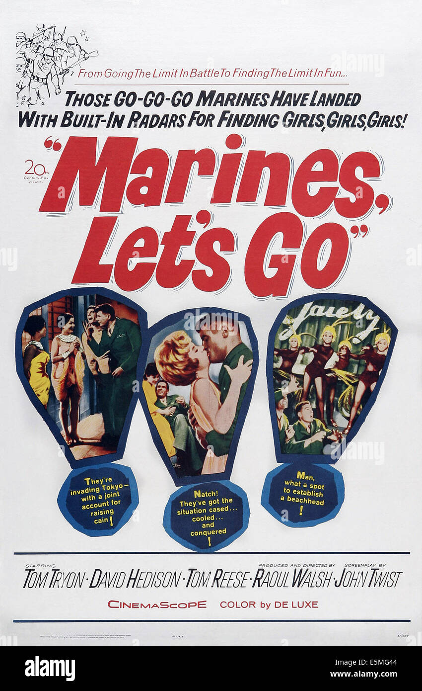 MARINES, andiamo, Noi poster, 1961, TM & Copyright © XX Century Fox Film Corp./cortesia Everett Collection Foto Stock