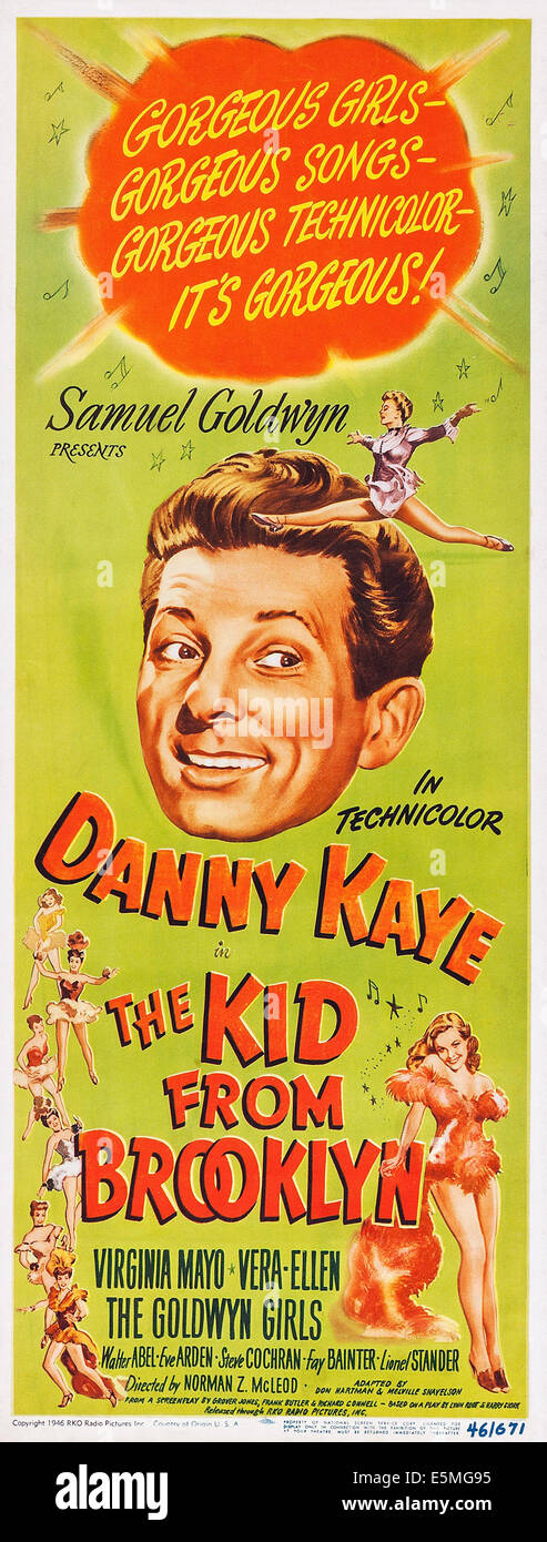 Il Kid da Brooklyn, noi locandina, Danny Kaye, 1946 Foto Stock