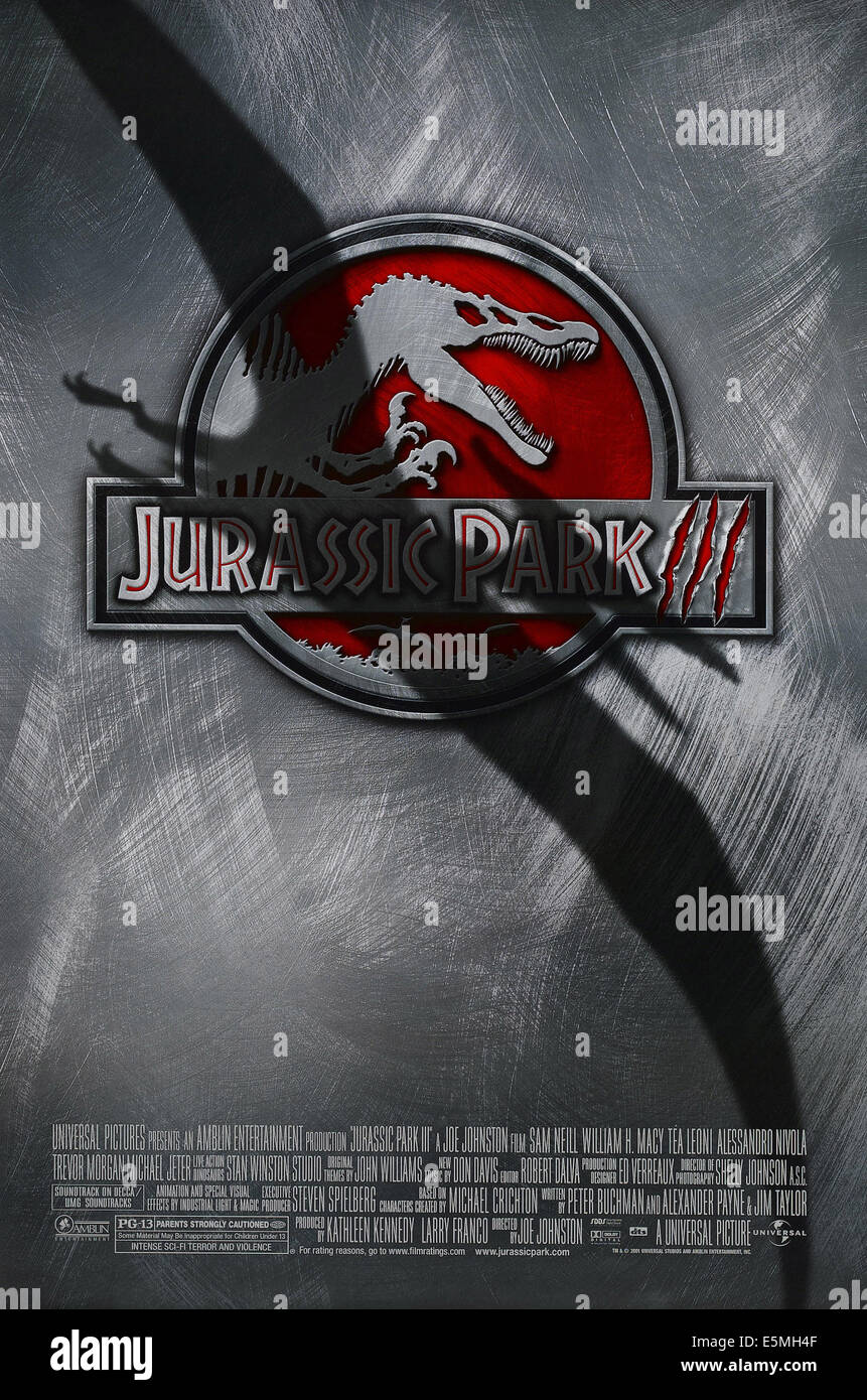 JURASSIC PARK III, noi locandina, 2001. © Universal/cortesia Everett Collection Foto Stock