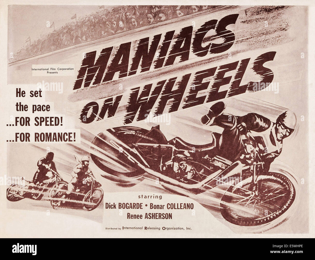 Maniaci su ruote, (aka UNA VOLTA JOLLY SWAGMAN), British poster, Dirk Bogarde, 1949 Foto Stock