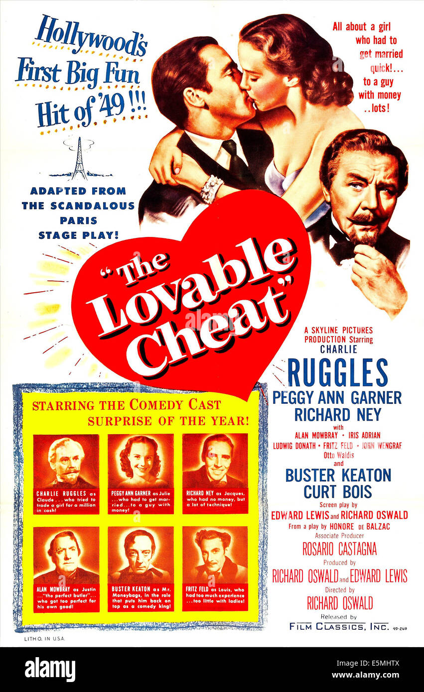 Le adorabili cheat, noi poster, parte superiore da sinistra: Richard Ney, Peggy Ann Garner, Charles Ruggles (aka Charlie Ruggles), inferiore 1 Foto Stock