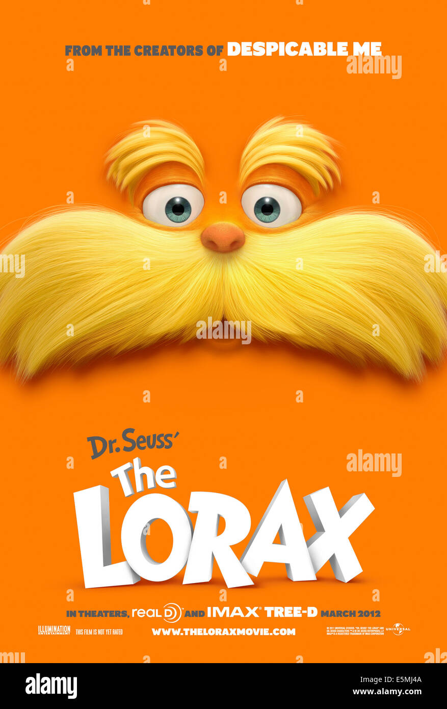 Il DR. SEUSS' IL LORAX, Il Lorax noi anticipo poster, 2012, ©Universal Pictures/cortesia Everett Collection Foto Stock