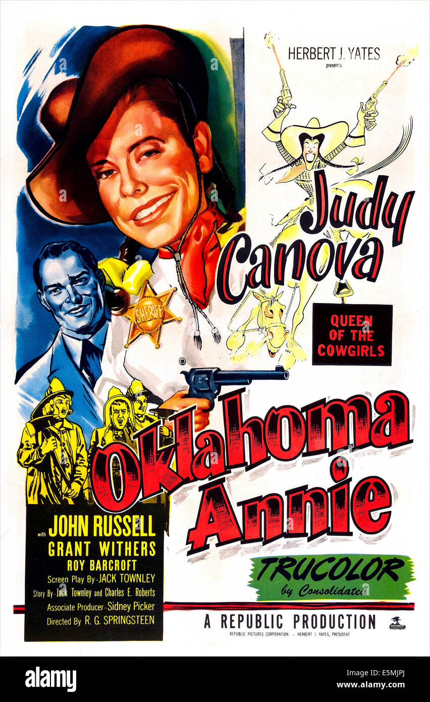 OKLAHOMA ANNIE, noi locandina, Judy Canova, 1952. Foto Stock