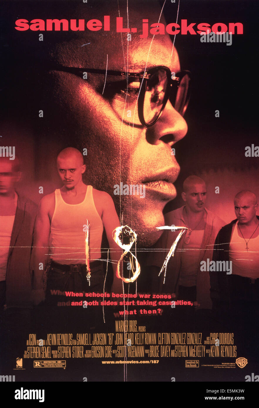 187, Samuel L. Jackson, Clifton Gonzalez Gonzalez, Jonah Rooney, 1997, (c) Warner Brothers/cortesia Everett Collection Foto Stock