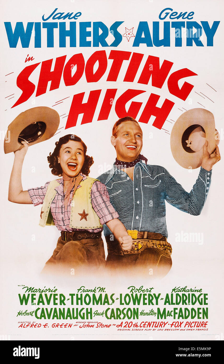 Riprese ad alta, noi poster, Jane Withers, Gene Autry, 1940. TM & Copyright © XX Century Fox Film Corp./cortesia Everett Foto Stock