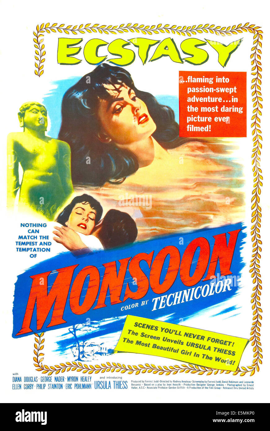 MONSOON, noi locandina, Ursula Thiess, 1952. Foto Stock
