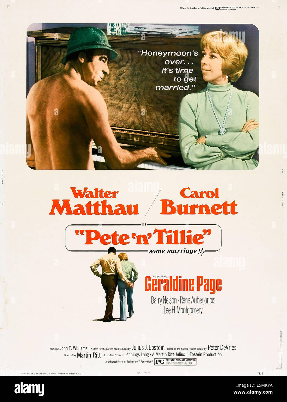 PETE 'N' TILLIE, noi locandina, da sinistra: Walter Matthau, Carol Burnett, 1972 Foto Stock