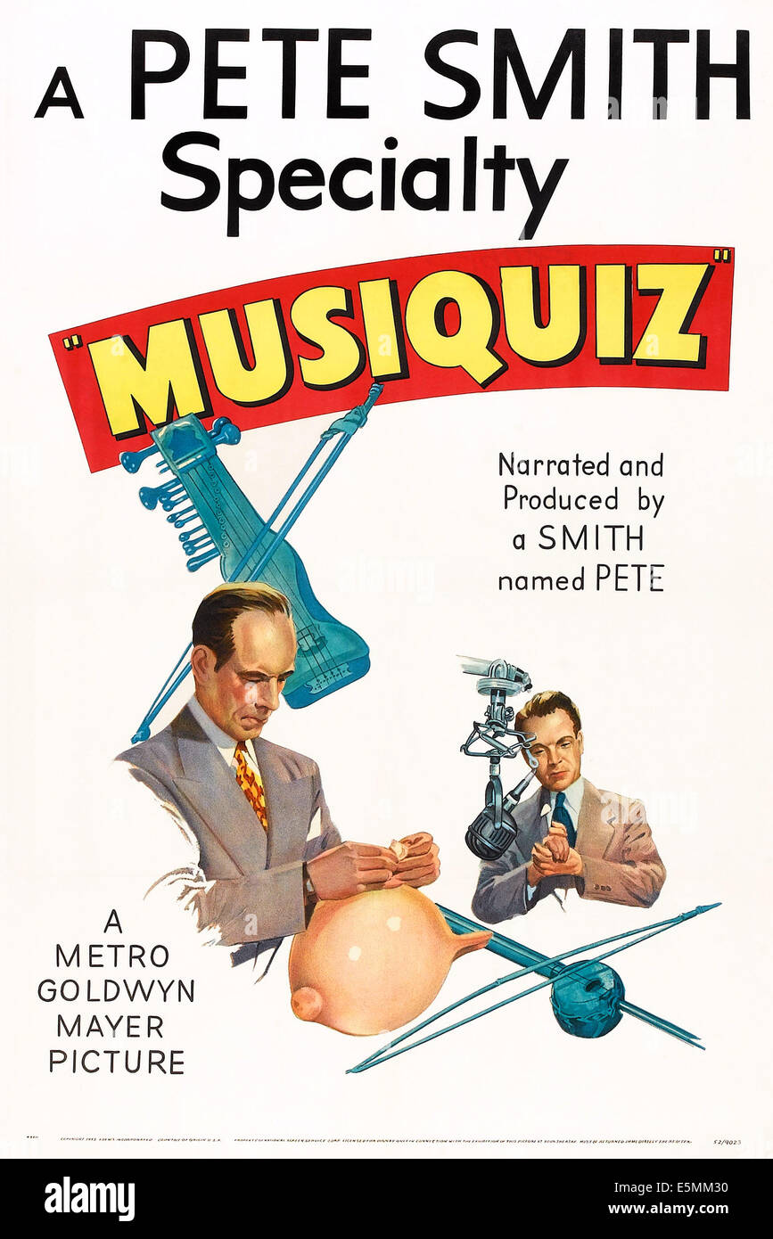 MUSIQUIZ, noi poster, 1952 Foto Stock