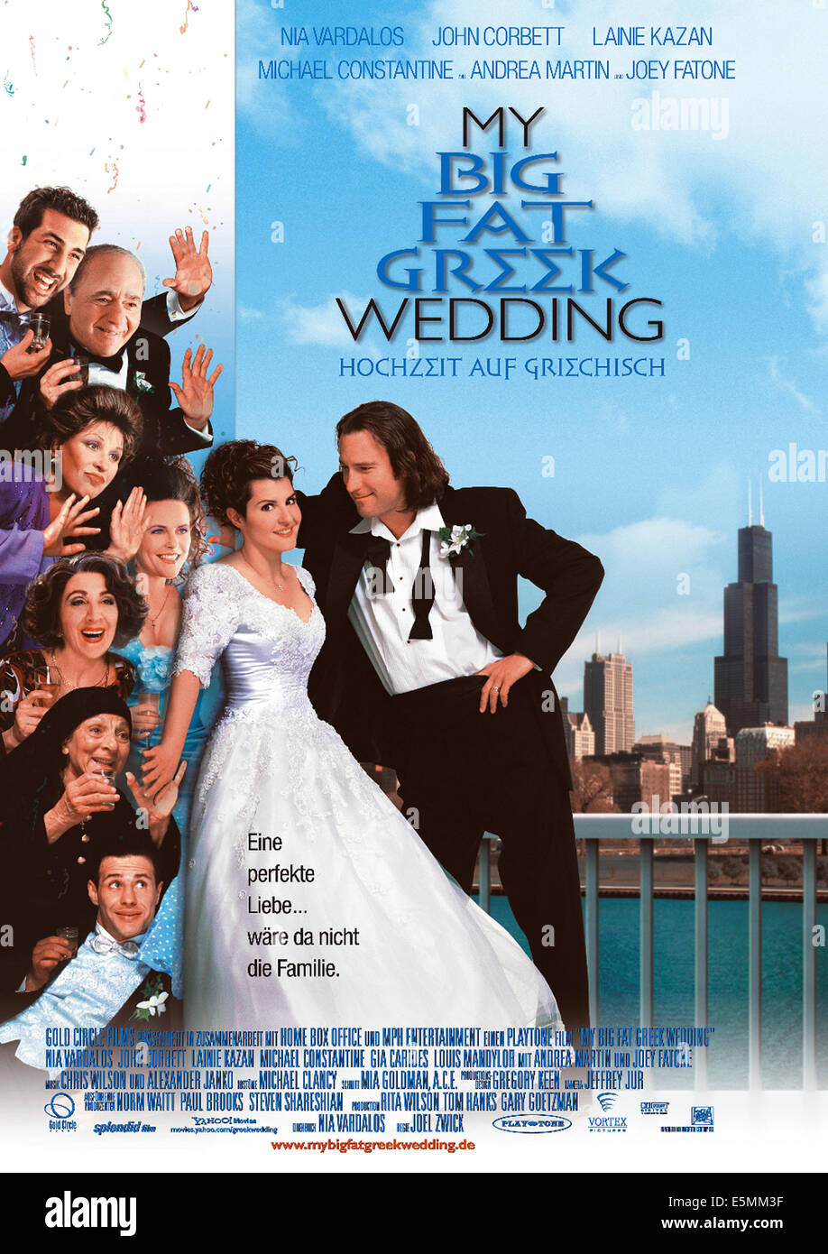 MY Big Fat Greek Wedding, Nia Vardalos e John Corbett, 2002, (c) IFC Films/cortesia Everett Collection Foto Stock