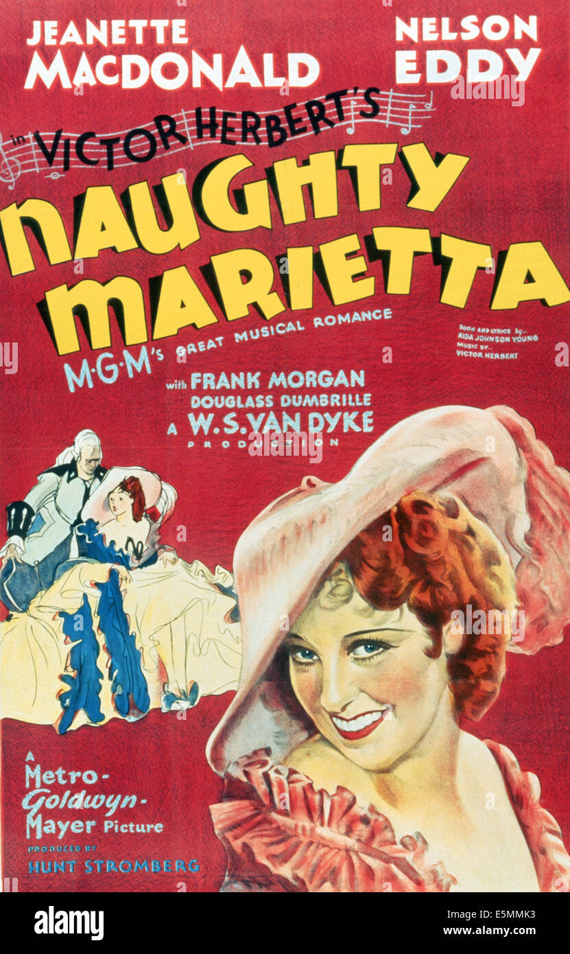 NAUGHTY MARIETTA, Jeanette MacDonald, 1935 Foto Stock