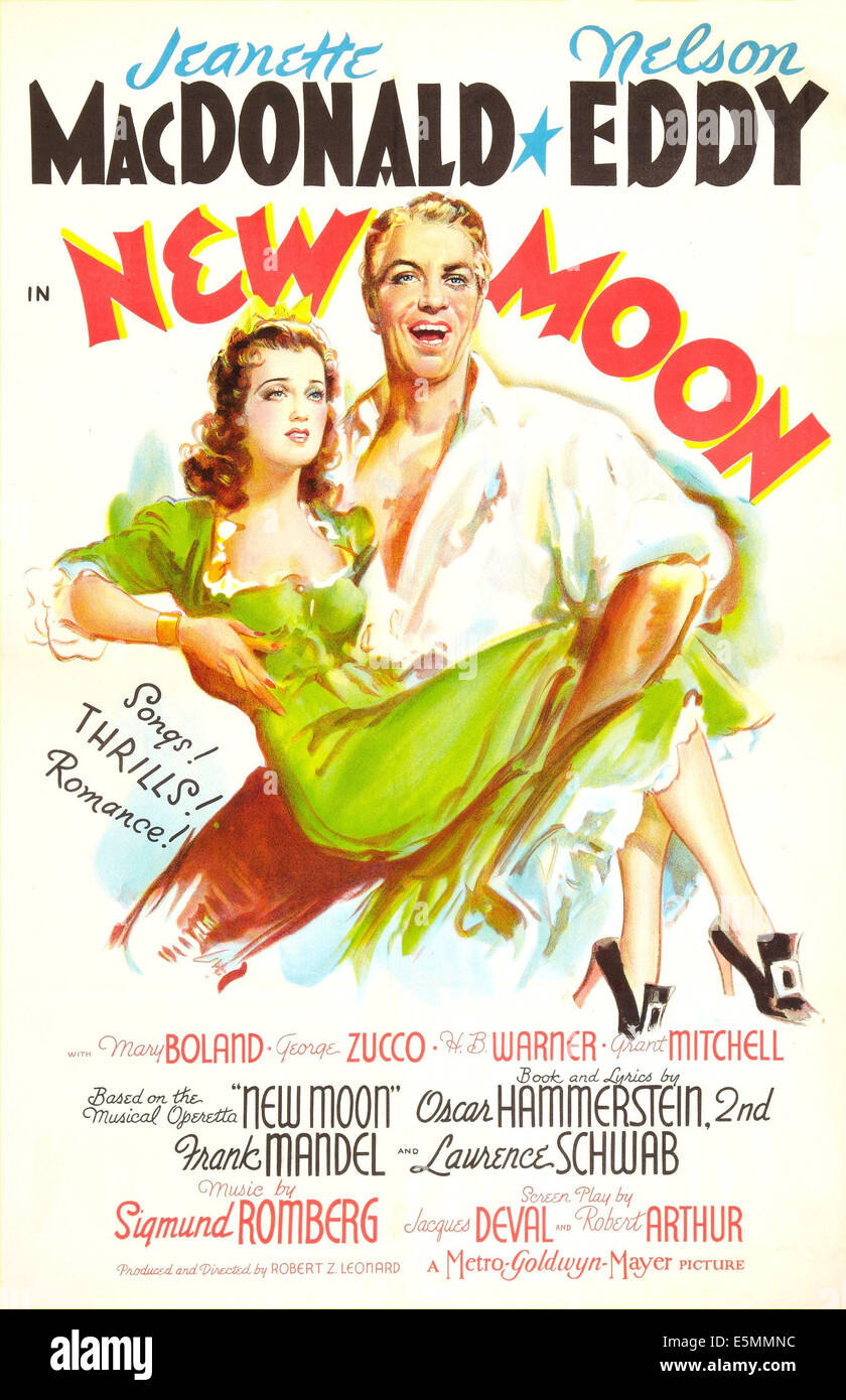 La luna nuova, noi poster, Nelson Eddy, Jeanette MacDonald, 1940 Foto Stock
