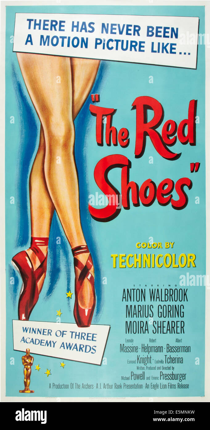 Il RED SHOES, locandina, 1948. Foto Stock