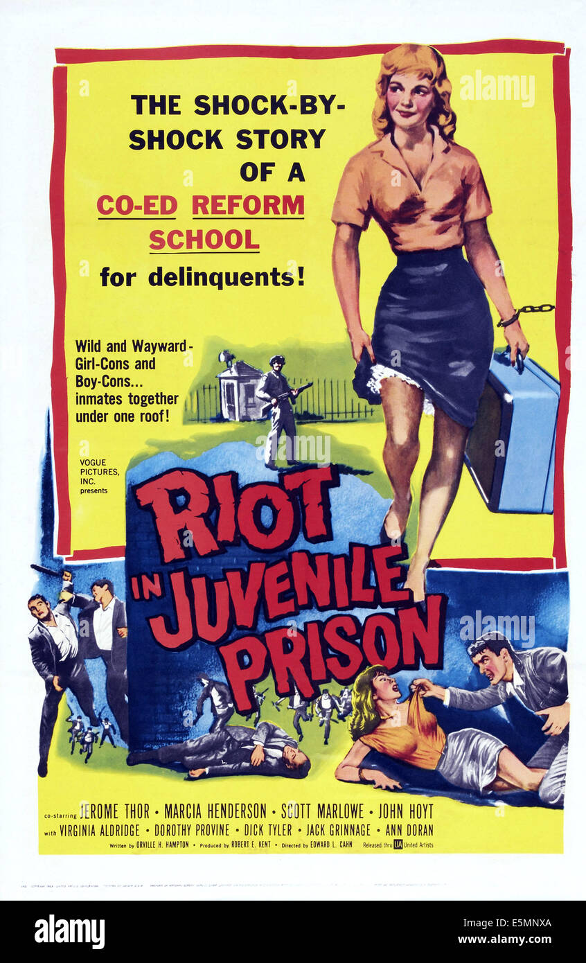 Sommossa in carcere minorile, noi locandina, 1959 Foto Stock