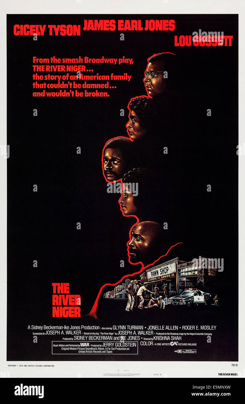 Il fiume Niger, noi poster arte, parte superiore a quella inferiore di James Earl Jones, Cicely Tyson, Glynn Turman, Jonelle Allen, Louis Gossett Jr, Foto Stock