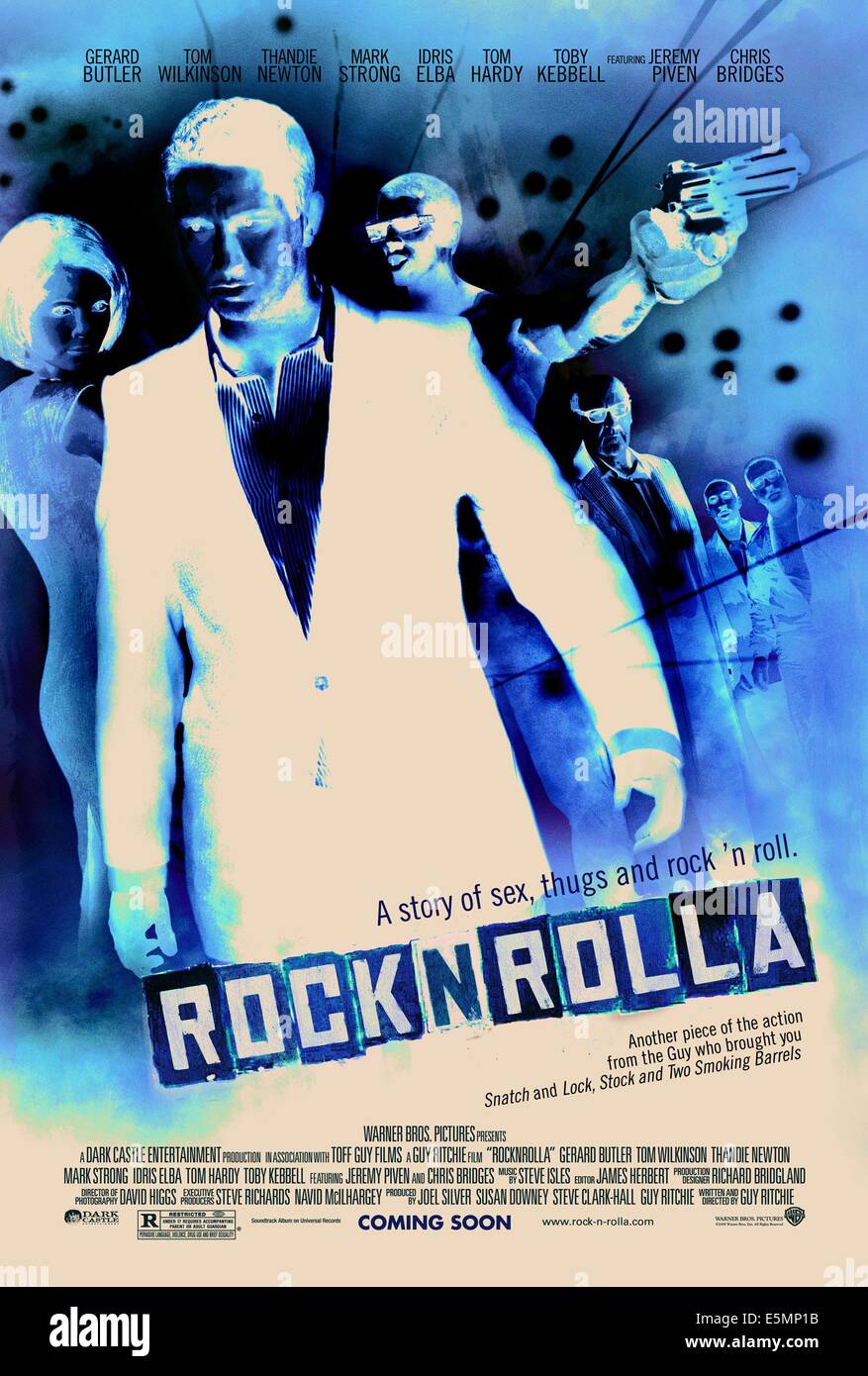 ROCKNROLLA, da sinistra: Thandie Newton, Gerard Butler, Toby Kebbell, Tom Wilkinson, Ludacris, Jeremy Piven, 2008. ©Warner Foto Stock