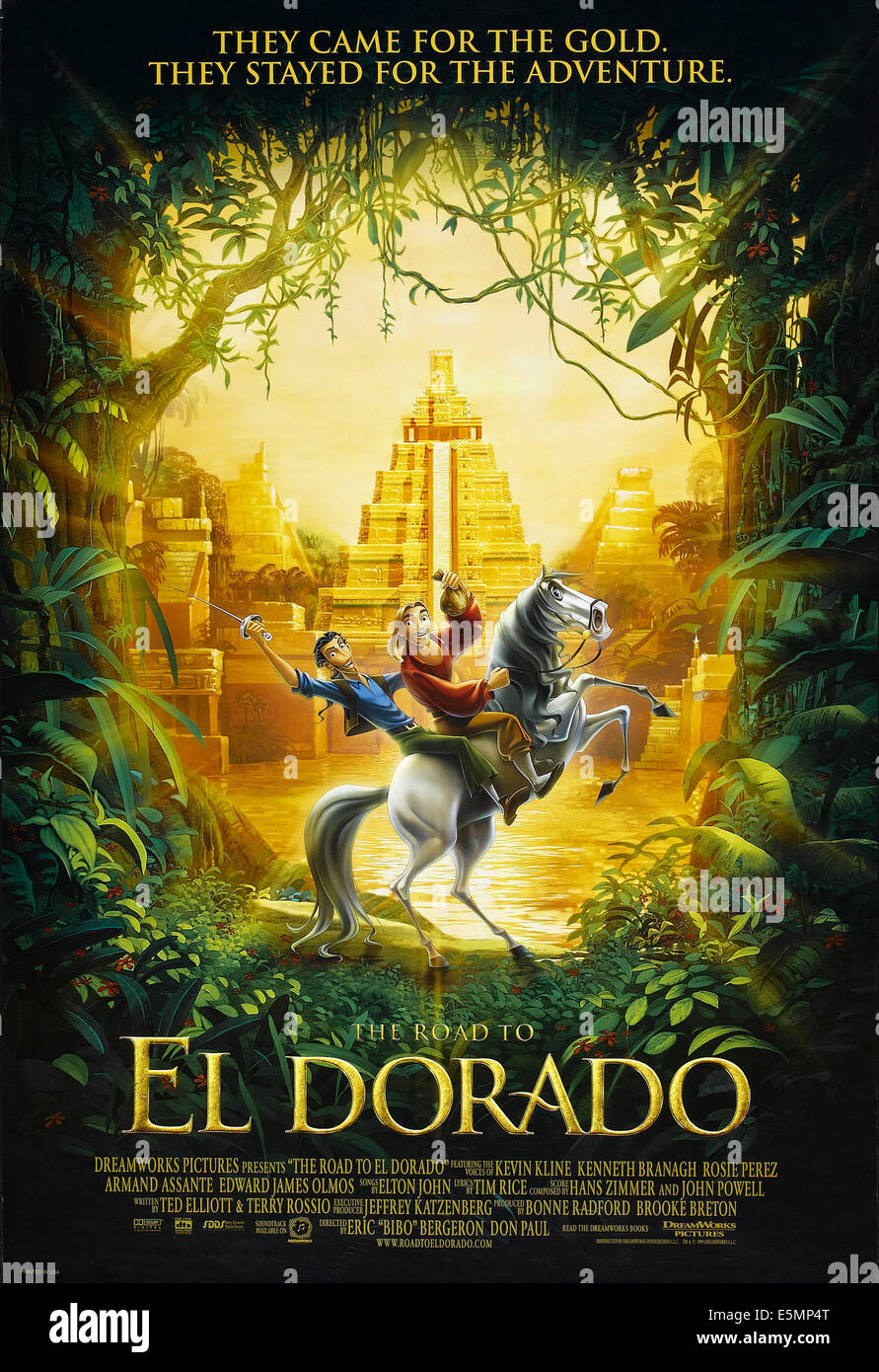 La strada per EL DORADO, noi locandina, da sinistra: Tulio, Miguel, 2000 © DreamWorks/cortesia Everett Collection Foto Stock