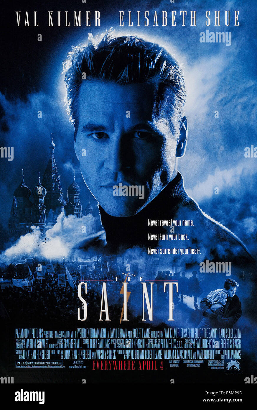 Il santo, noi anticipo locandina, Val Kilmer, 1997. ©Paramount/cortesia Everett Collection Foto Stock