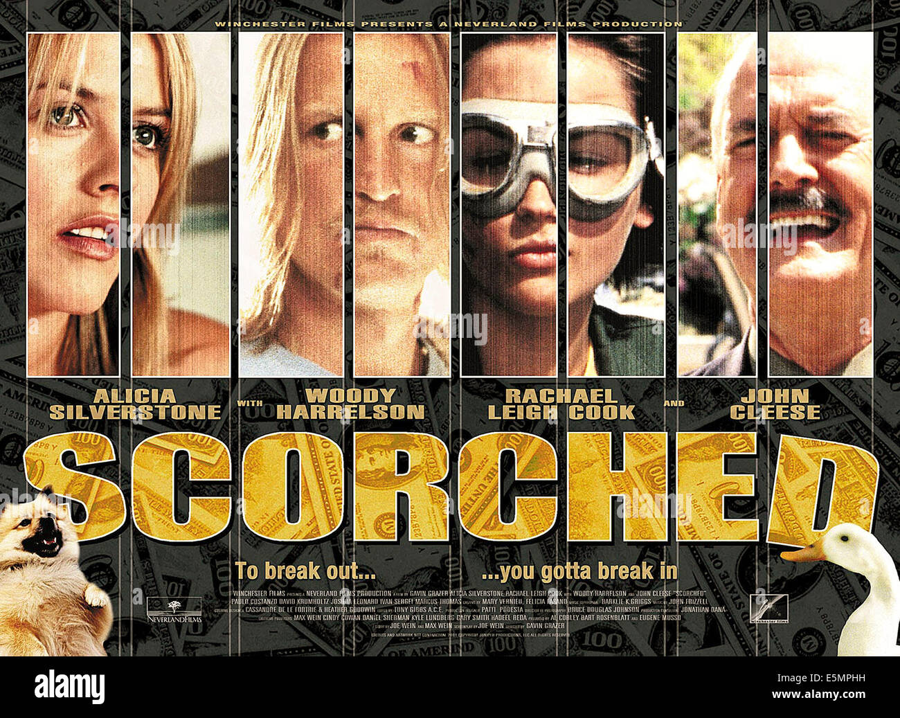 SCORCHED, Alicia Silverstone, Woody Harrelson, Rachael Leigh Cook, John Cleese, 2003, (c) Constantin Film/cortesia Everett Foto Stock