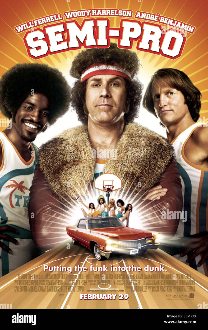 SEMI-PRO, Andre Benjamin, Will Ferrell, Woody Harrelson, 2008. ©New Line Cinema/cortesia Everett Collection Foto Stock