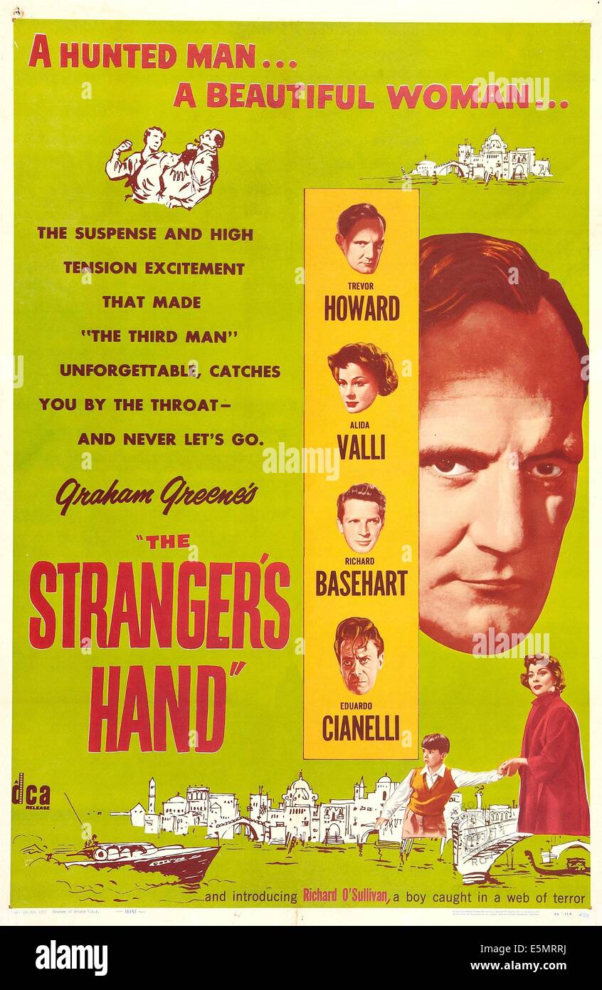 La mano degli sconosciuti, U Sposter arte, Trevor Howard, Alida Valli, Richard Basehart, Eduardo Ciannelli, 1954. Foto Stock