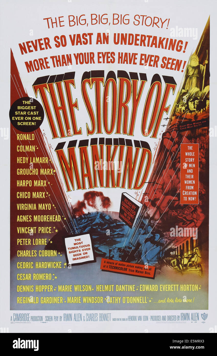 La storia dell'umanità, locandina, 1957 Foto Stock