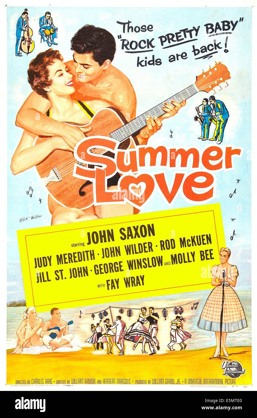 SUMMER LOVE, noi locandina, da sinistra: Judy Meredith, John Saxon, 1958. Foto Stock