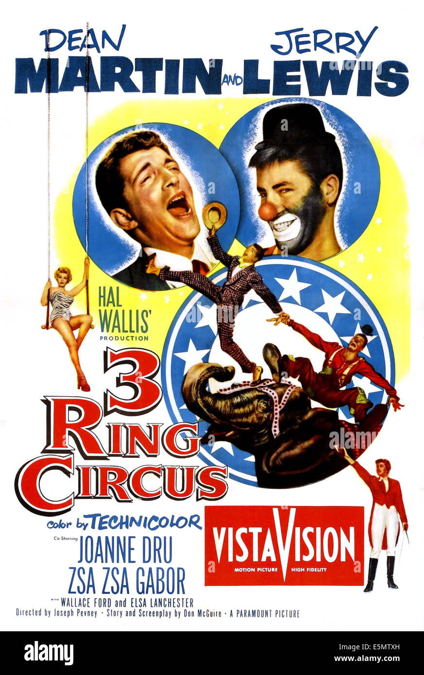 Tre anelli CIRCUS, (aka 3 RING CIRCUS), Dean Martin, Jerry Lewis, 1954. Foto Stock