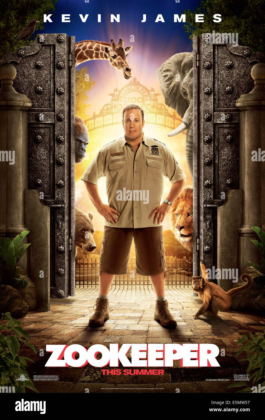 ZOOKEEPER, Kevin James, 2011 (centro). ©Sony Pictures/cortesia Everett Collection Foto Stock