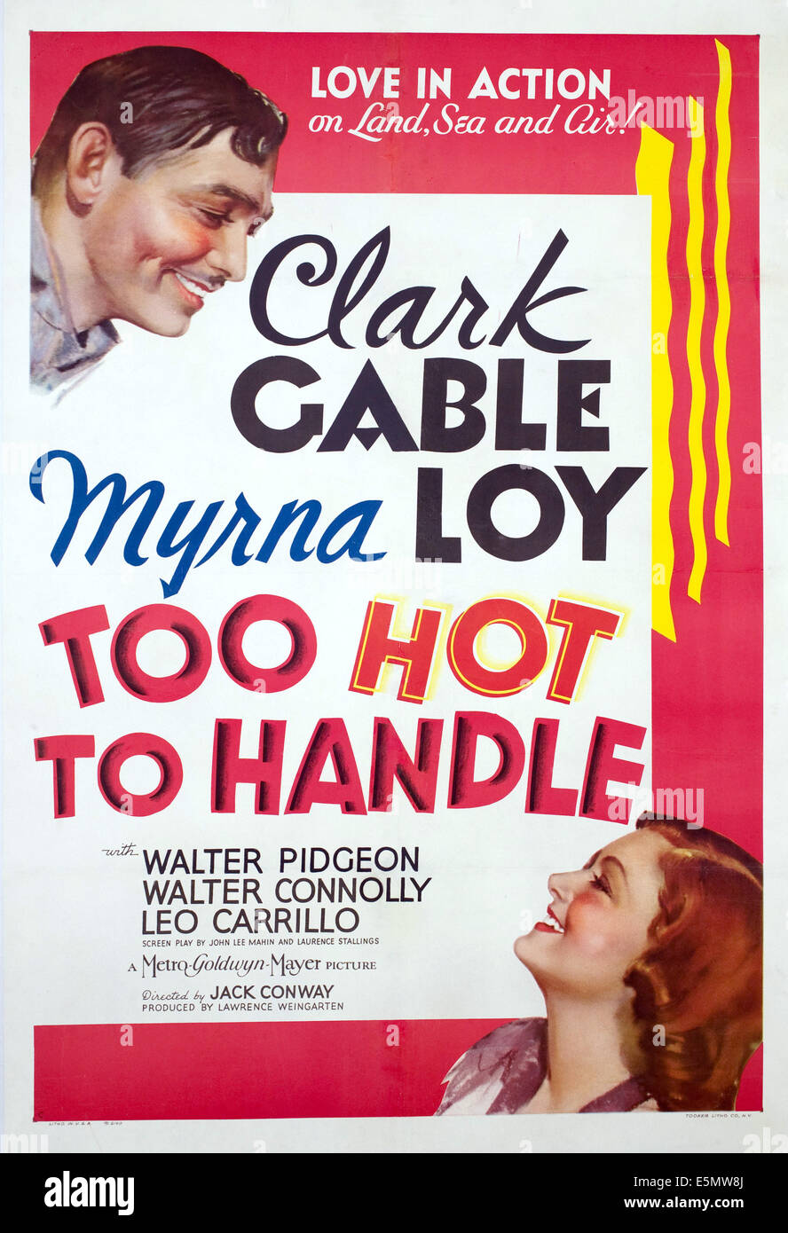 Troppo caldo per gestire, Clark Gable, Myrna Loy, 1938. Foto Stock