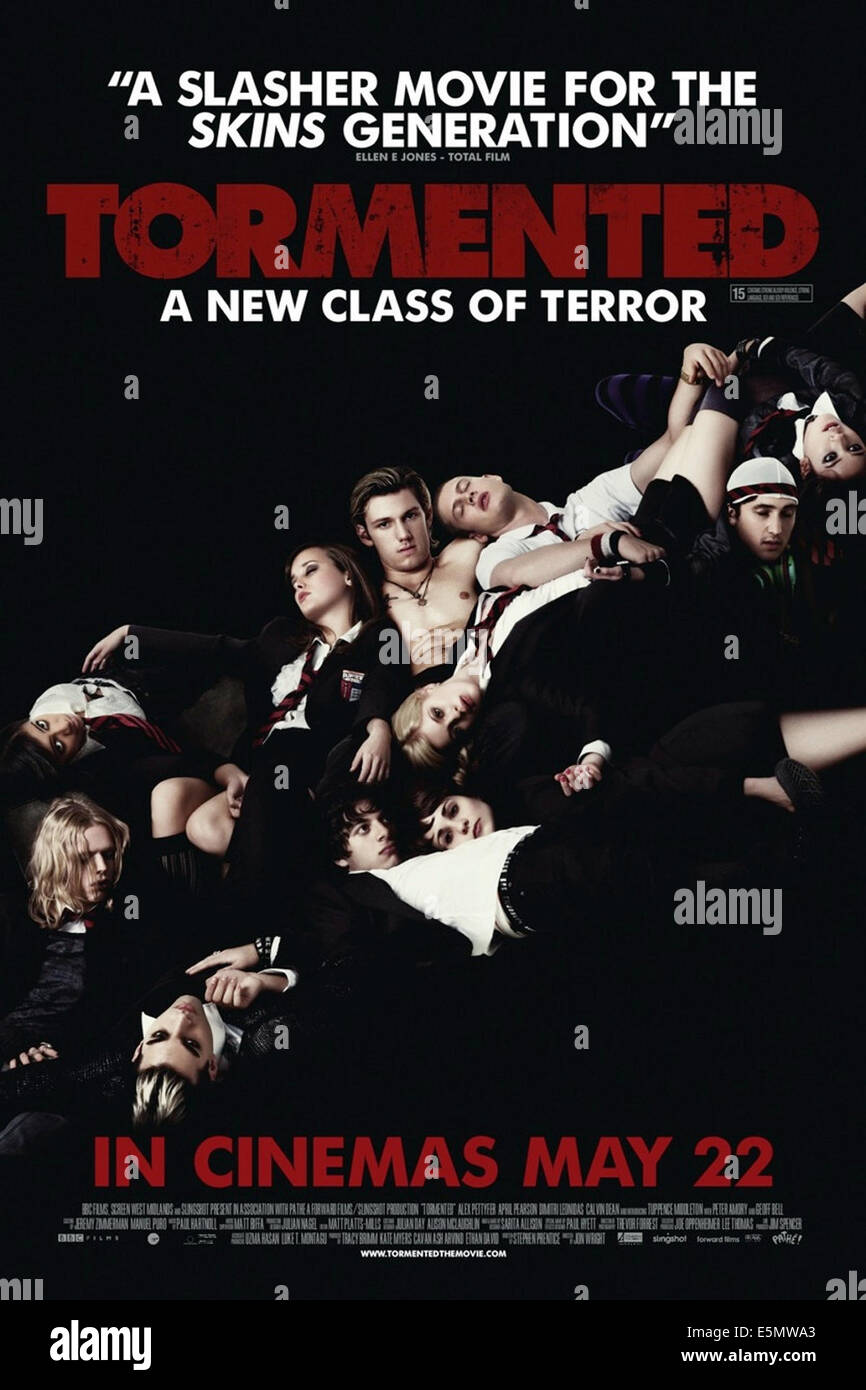 Tormentata, British locandina, Aprile Pearson (in alto a sinistra del centro), Alex Pettyfer (in alto, centro), Georgia King (che stabilisce, Foto Stock