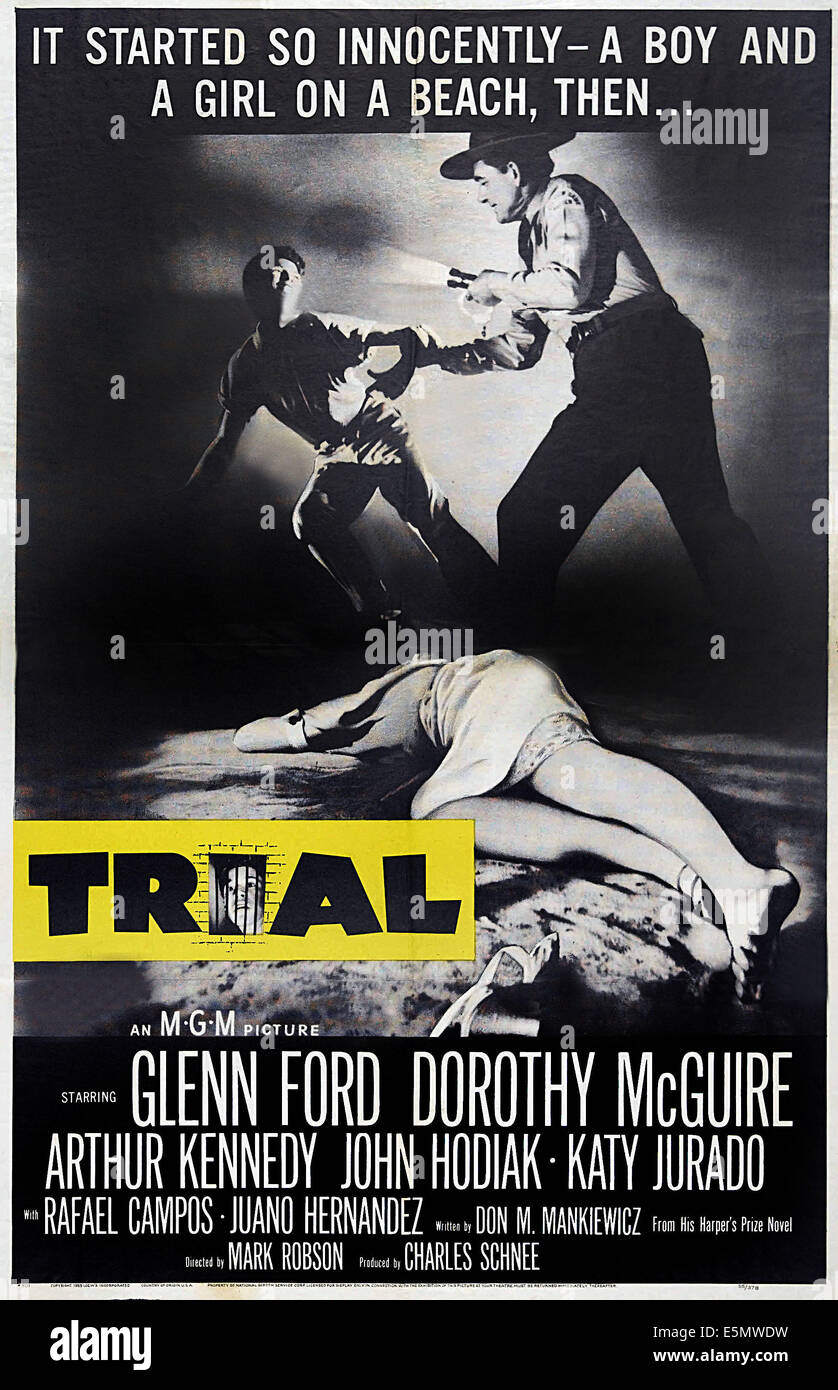 Prova, locandina, 1955 Foto Stock