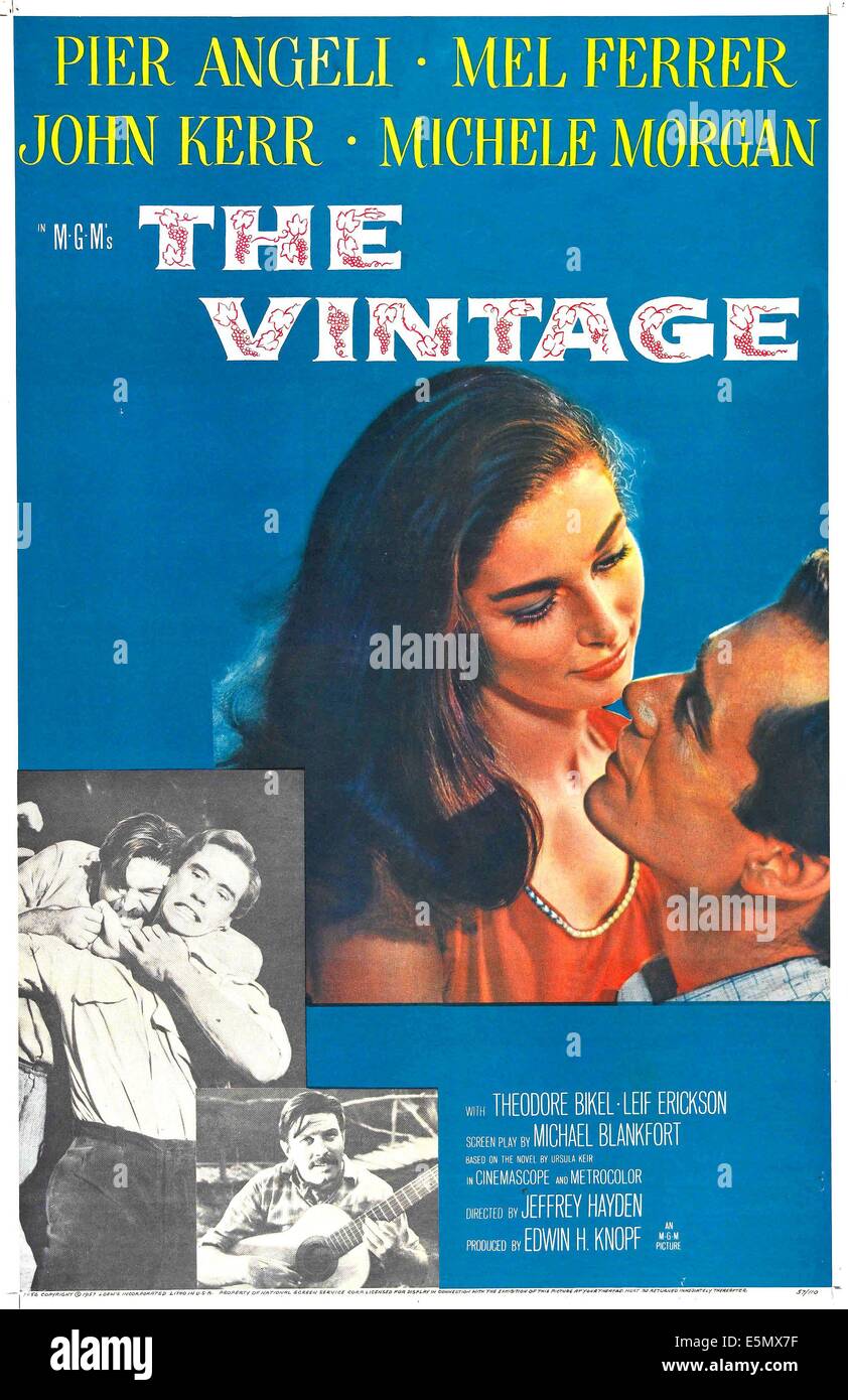 Il vintage, noi locandina, Pier Angeli, Mel Ferrer, 1957. Foto Stock