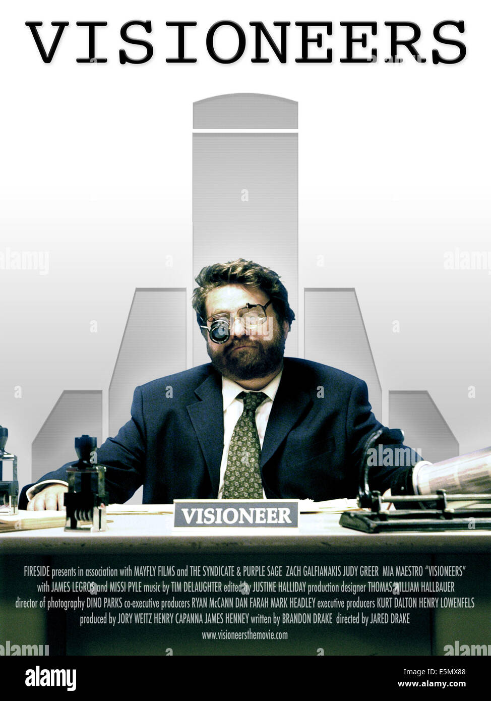 VISIONEERS, locandina, Zach Galifianakis, 2008. ©Virgilio Film & Entertainment/cortesia Everett Collection Foto Stock