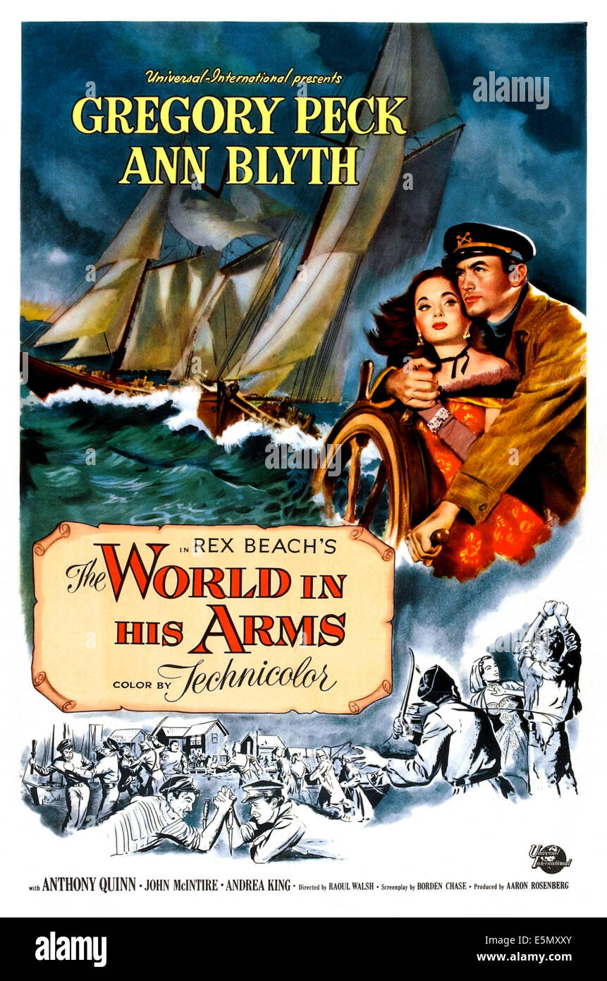 Il mondo nelle sue braccia, Ann Blyth, Gregory Peck, 1952. Foto Stock