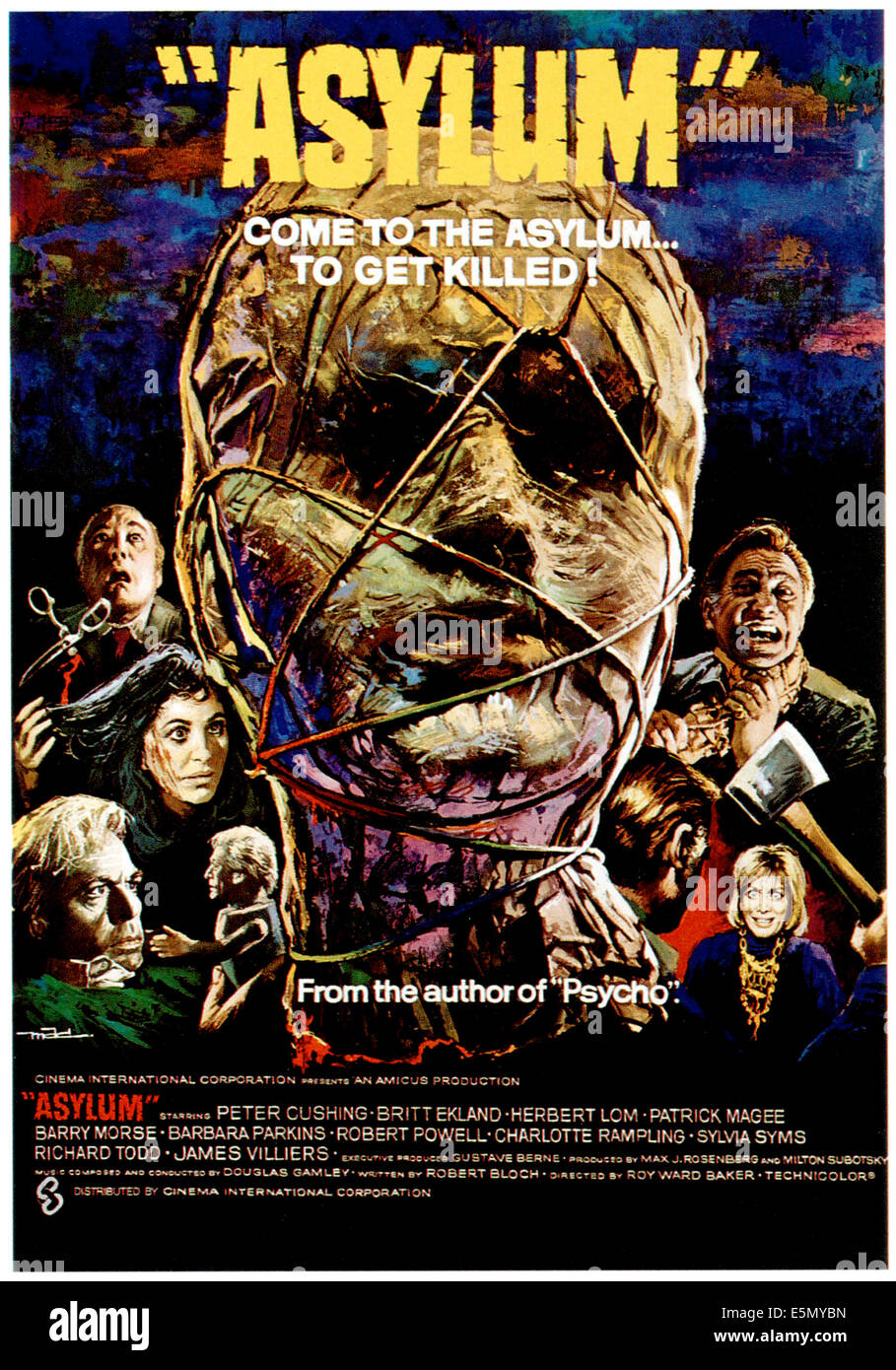 Asilo, (in basso a sinistra in alto): Herbert Lom, Charlotte Rampling, Patrick Magee, 1972 Foto Stock