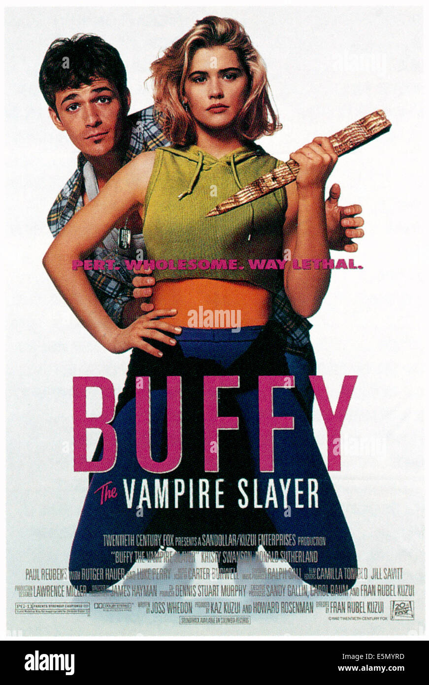 BUFFY the Vampire Slayer, Luke Perry, Kristy Swanson, 1992, TM e Copyright ©XX Century Fox Film Corp. Tutti i diritti Foto Stock