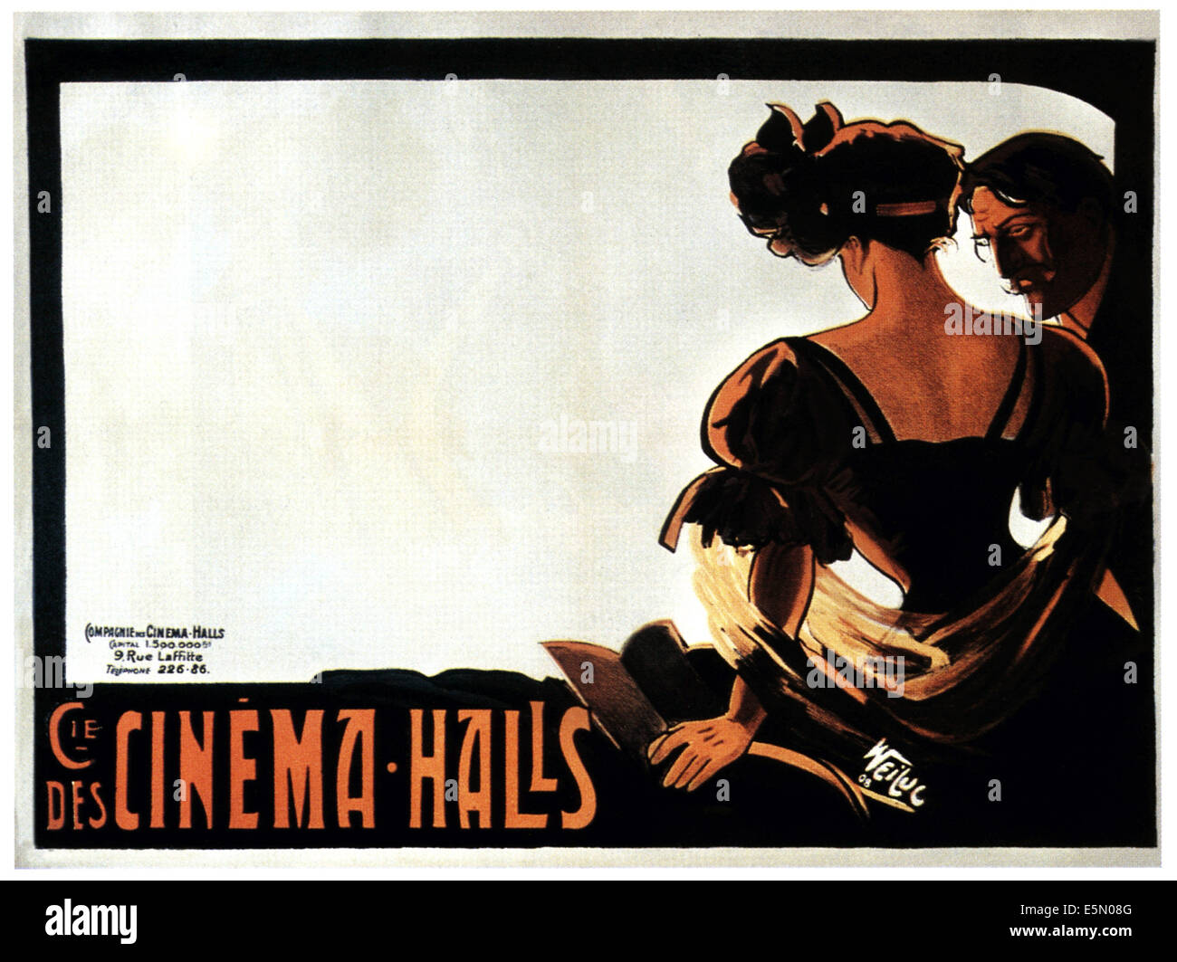 CIE DE CINEMA, promozionali poster francese arte ca. 1908 Foto Stock