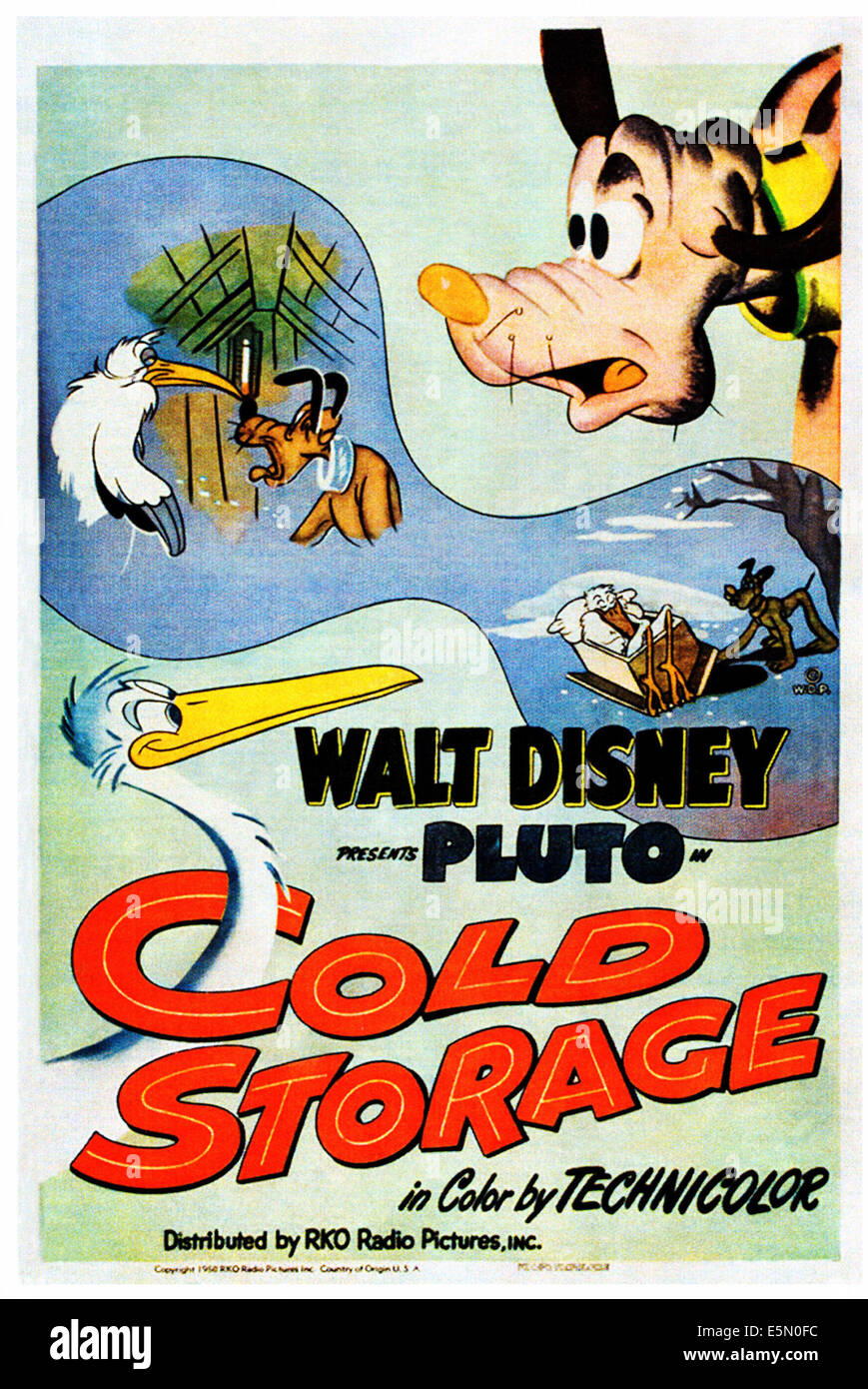 La conservazione a freddo, in alto a destra e inset: Plutone, in basso a destra e inset: Fred Stork, 1951. Foto Stock