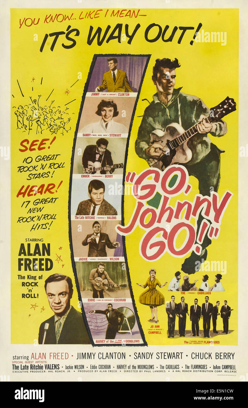 Vai, Johnny, GO!, (alto-basso): Jimmy Clanton, Sandy Stewart, Chuck Berry, Ritchie Valens, Jackie Wilson, Eddie Cochran, Harvey Foto Stock