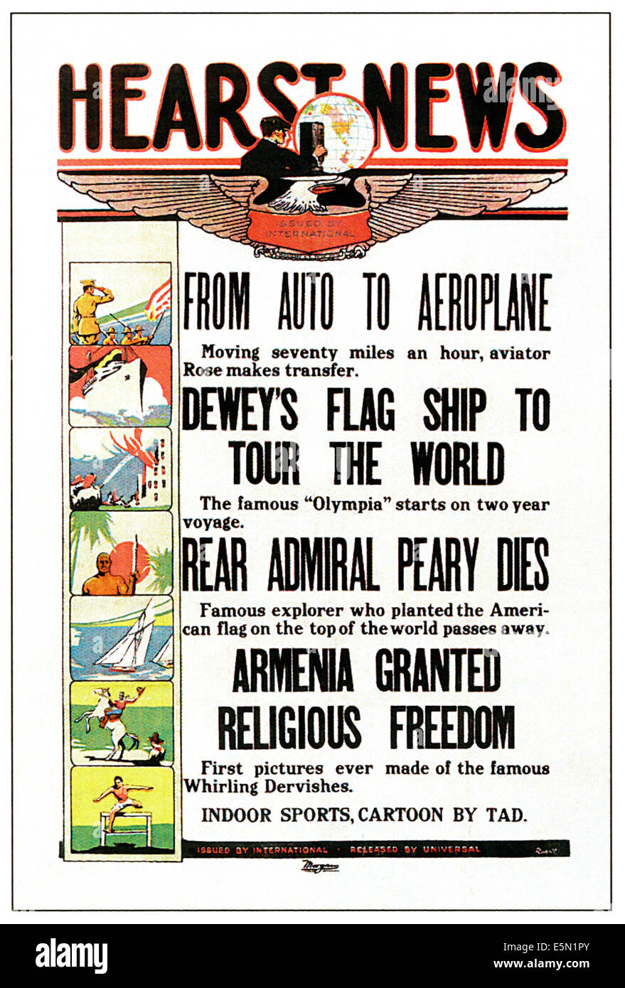 HEARST NEWS, locandina, 1920. Foto Stock