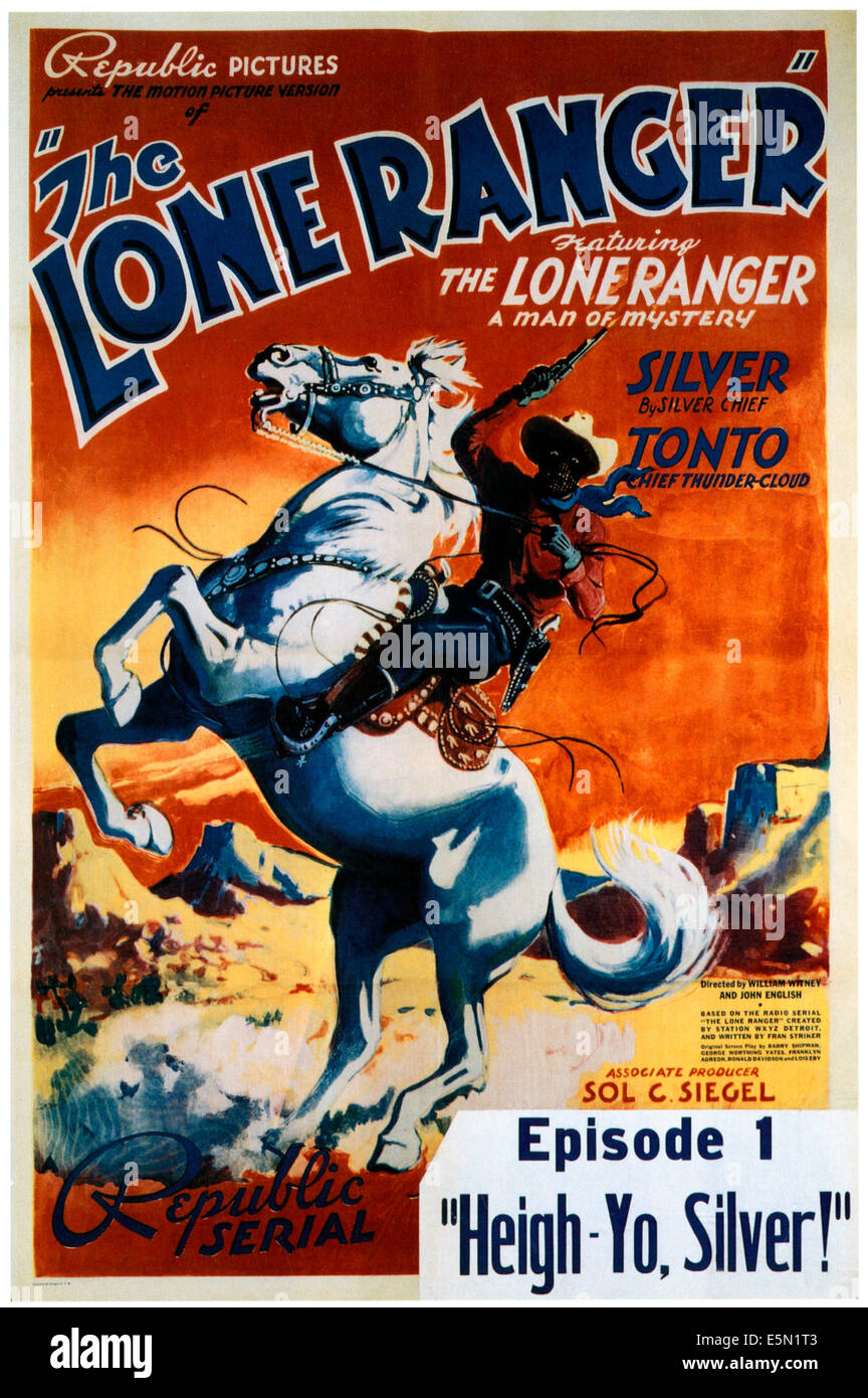 Il Lone Ranger, 'Episode 1: Heigh-Yo argento!", 1938. Foto Stock