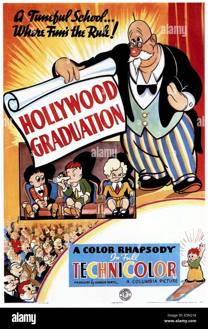 Graduazione di Hollywood, locandina, 1938. Foto Stock