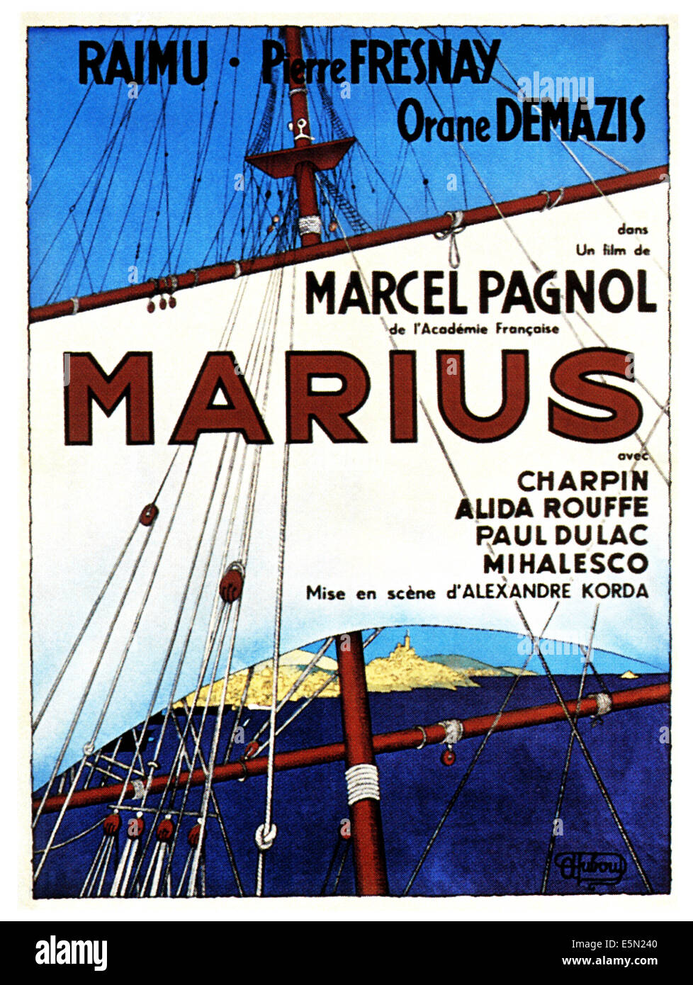 MARIUS, poster francese arte, 1931. Foto Stock