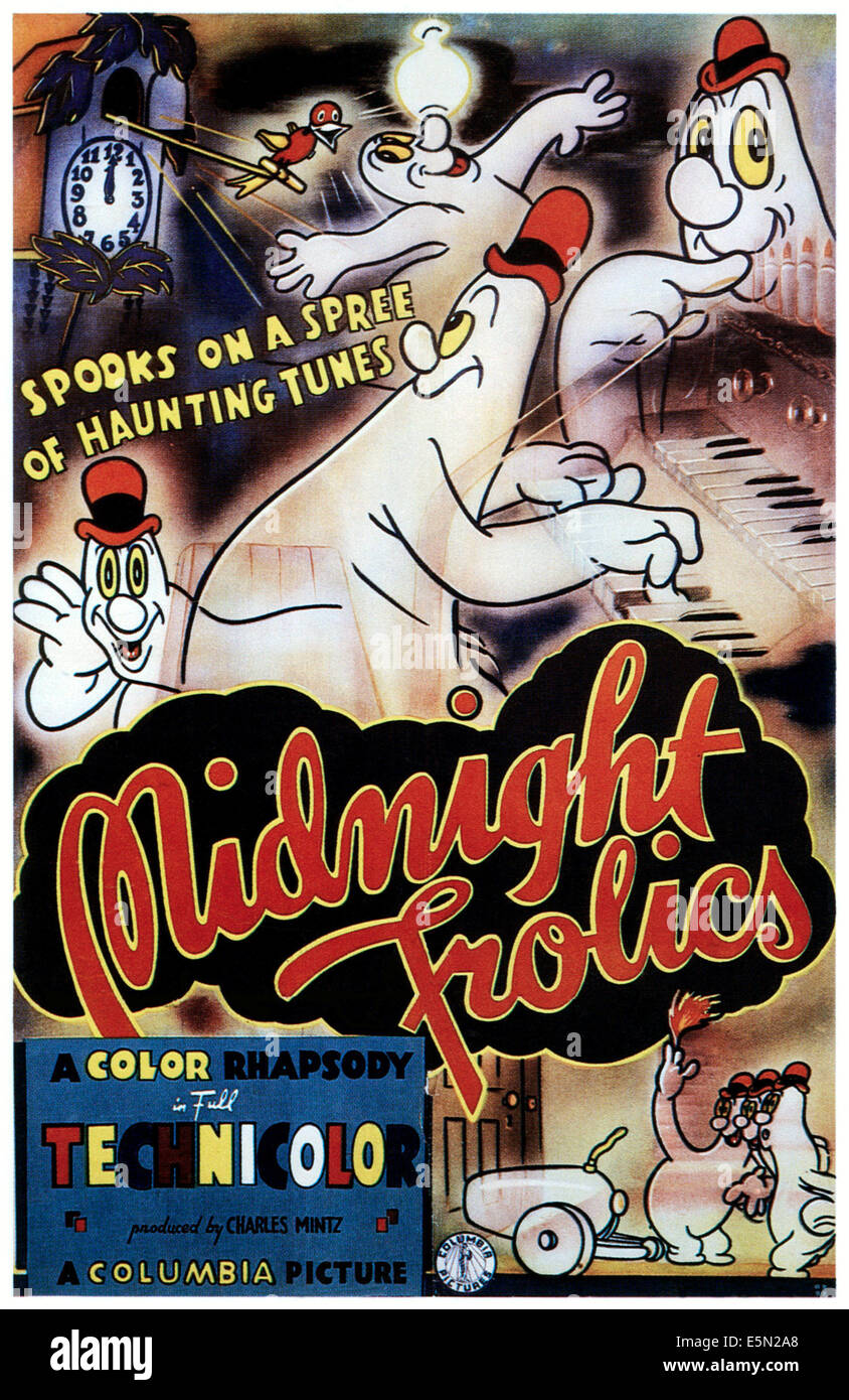 La mezzanotte FROLICS, locandina, 1938. Foto Stock