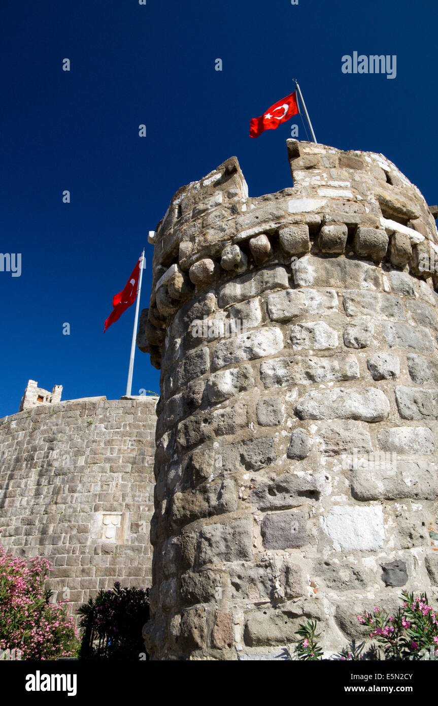 Castello di Bodrum bult dai Cavalieri Ospitalieri nel xv secolo, bodrum, Turchia, Asia. Foto Stock